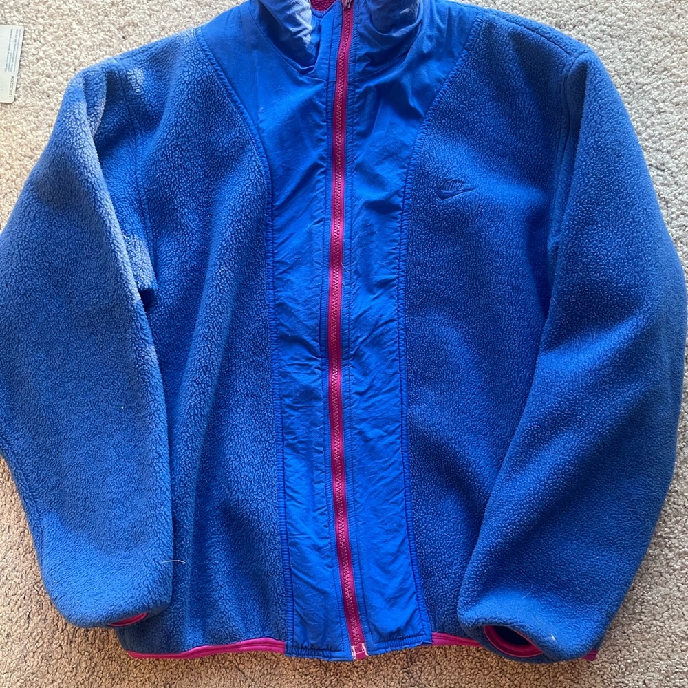 Nike Blue and Pink Puffer Jacket